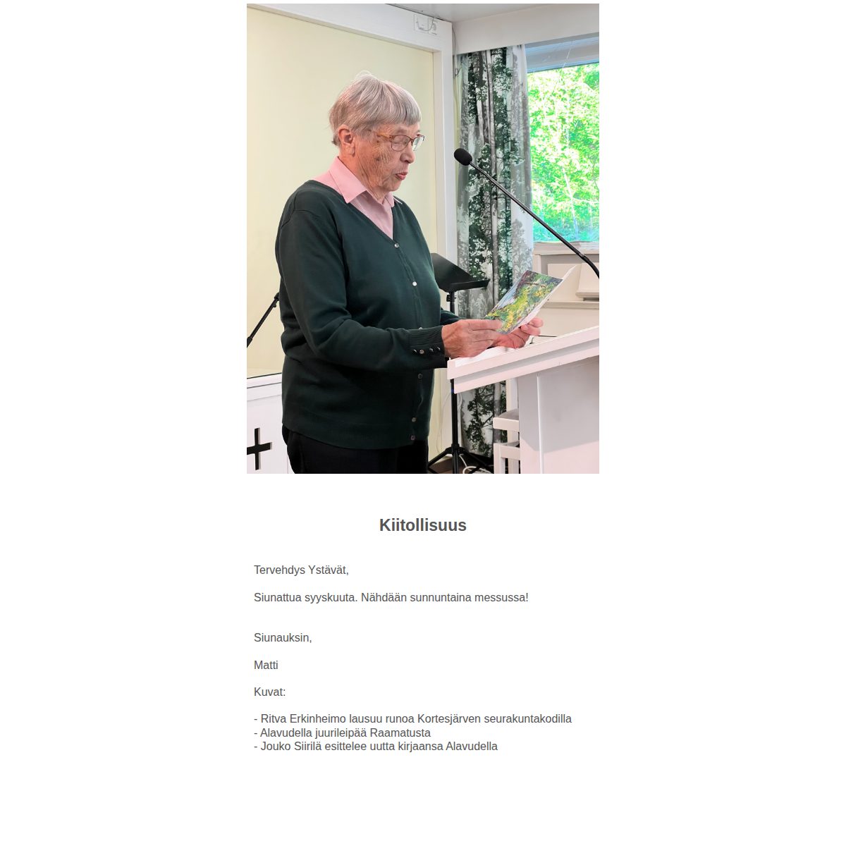 Esikatselu: Hyvän Paimenen kappelin viikko-info 2.9.2026
